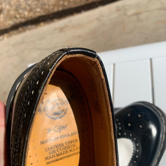 Vintage Dr. Martens black white leather wingtip Brogue Oxfords size 11 - Picture 7 of 16